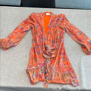 One33 Social Colorful Sequin Wrap Dress